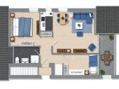 Grundriss Balkonwohnung Whg 13